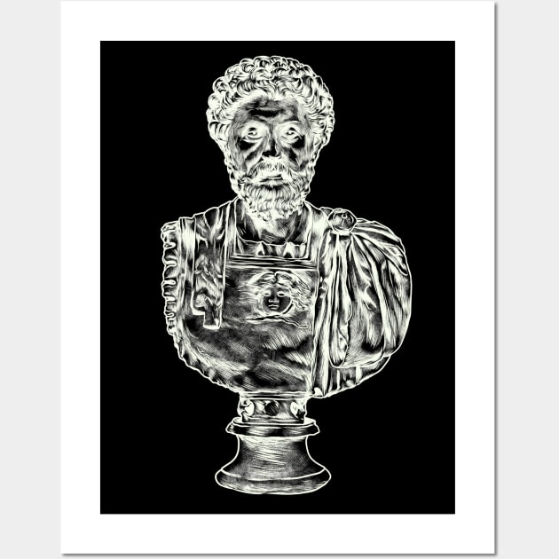 Philosopher King: Exploring the Wisdom of Marcus Aurelius Wall Art by Holymayo Tee